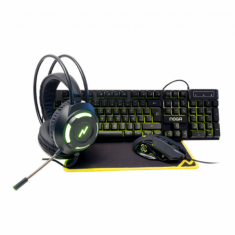 COMBO MOUSE, PAD, AURICULAR Y TECLADO GAMER NOGA NKB-412