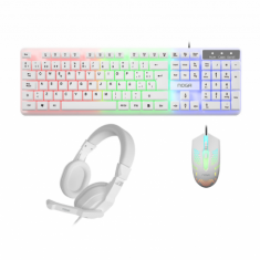 COMBO MOUSE, PAD, AURICULAR Y TECLADO GAMER NOGA NKB-413